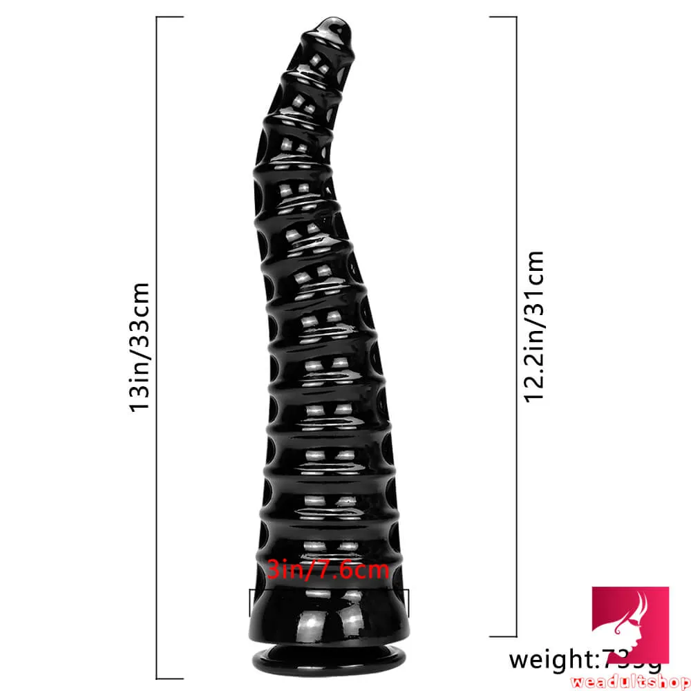 13in Girl Fuck Big Black Dildo Thick Dragon Animal Adult Toy