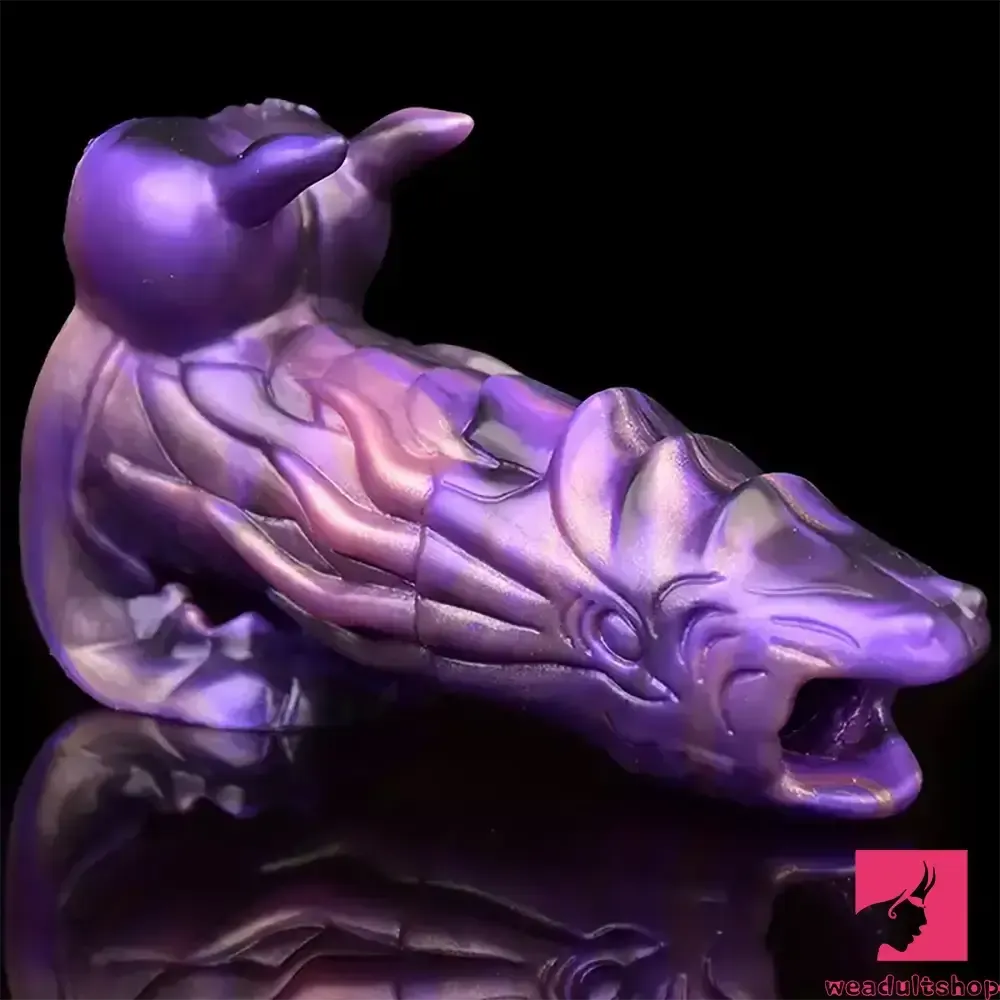 5.91in Real Silicone Dragon Fantasy Hollow Dildo Sleeve For Enlargement