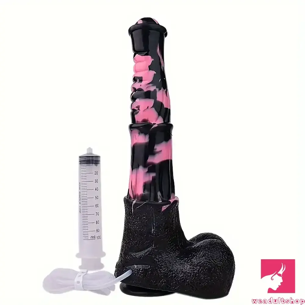 9.64in 13.77 Big Horse Animal Cock Silicone Ejaculation Dildo For Couples