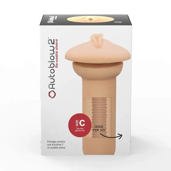 Autoblow - 2 Plus XT Sleeve Vagina and Mouth Orifice (Beige)