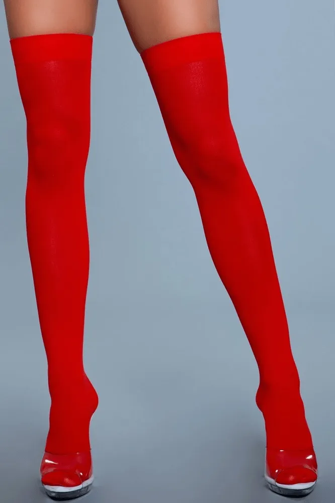 BeWicked Opaque Nylon Thigh Highs