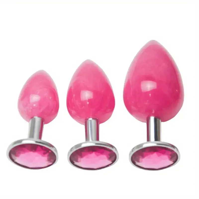 Colorful Water Diamond Metal Anal Plug For Couples For Foreplay Intimacy