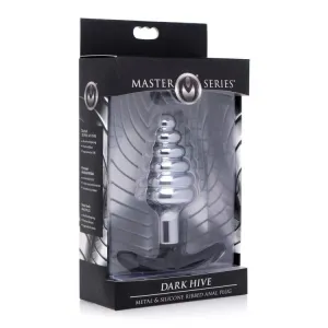 Dark Hive Metal. Silicone Ribbed Anal Plug