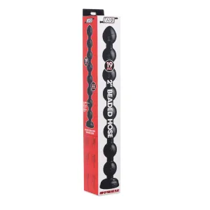 Hosed 19 Inches Beaded Thick Anal Snake Black