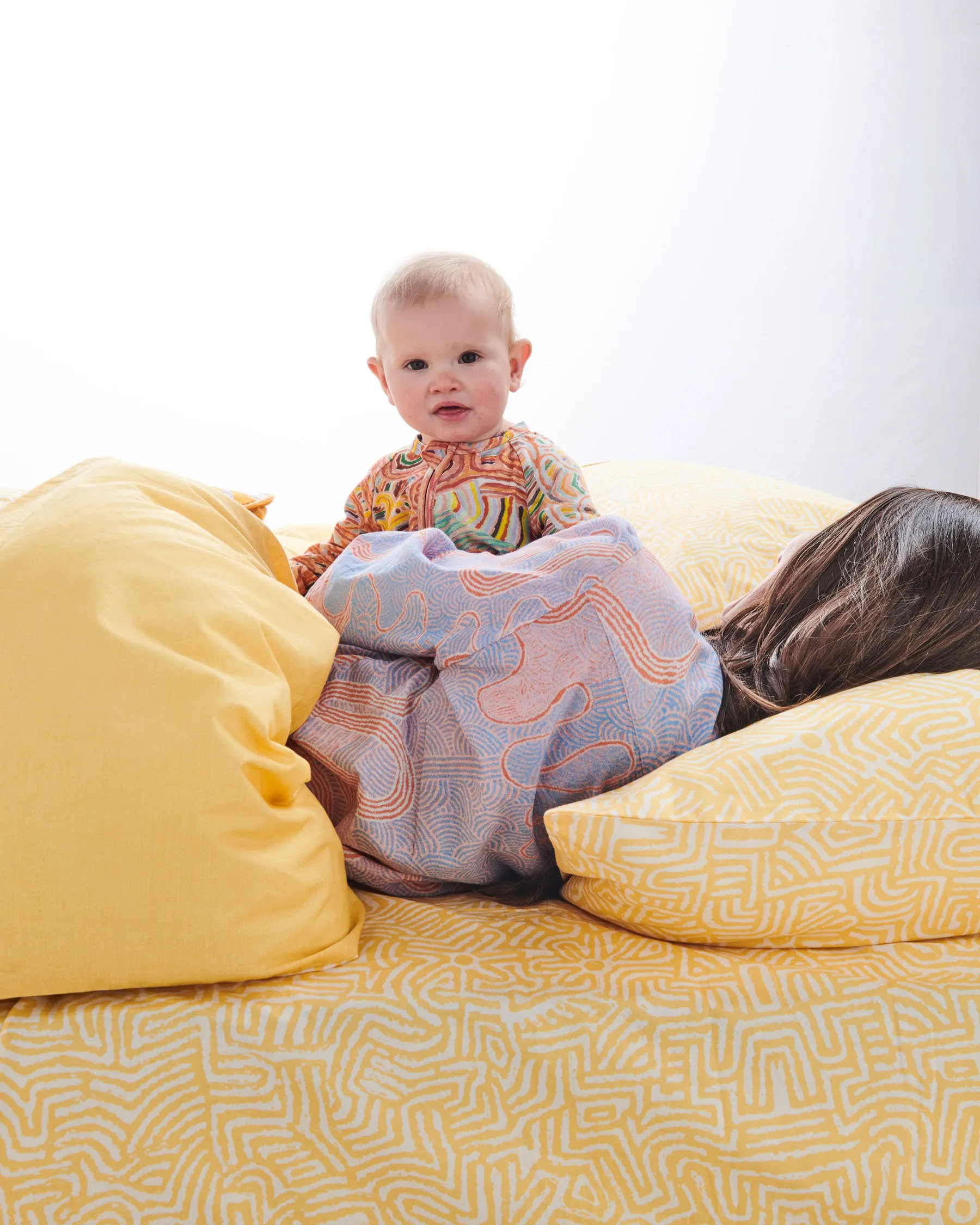 Kalaya Tjukurpa Straw Organic Cotton Fitted Sheet