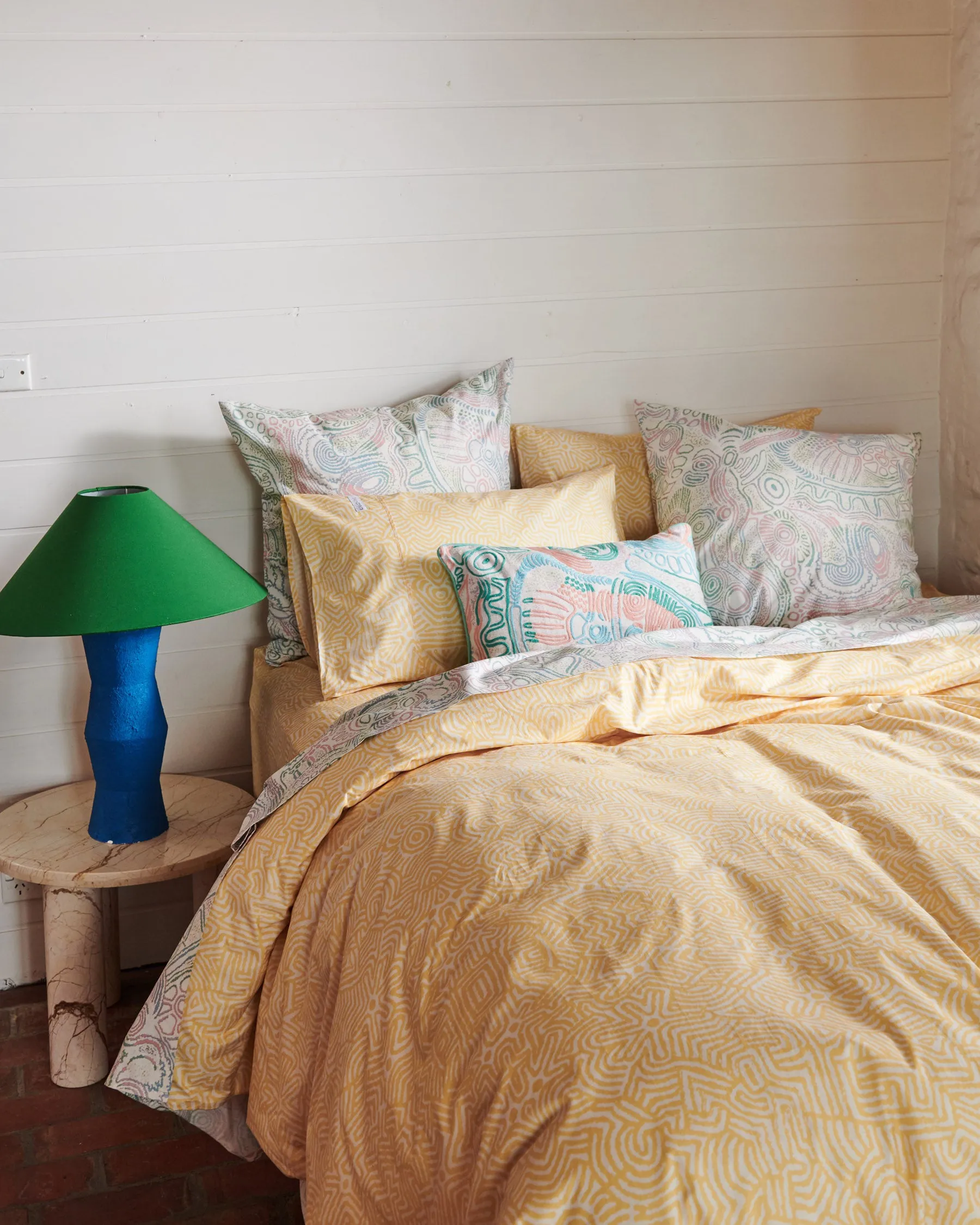 Kalaya Tjukurpa Straw Organic Cotton Pillowcases