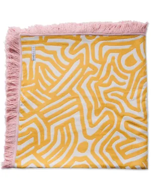Kalaya Tjukurpa Straw Woven Bedspread