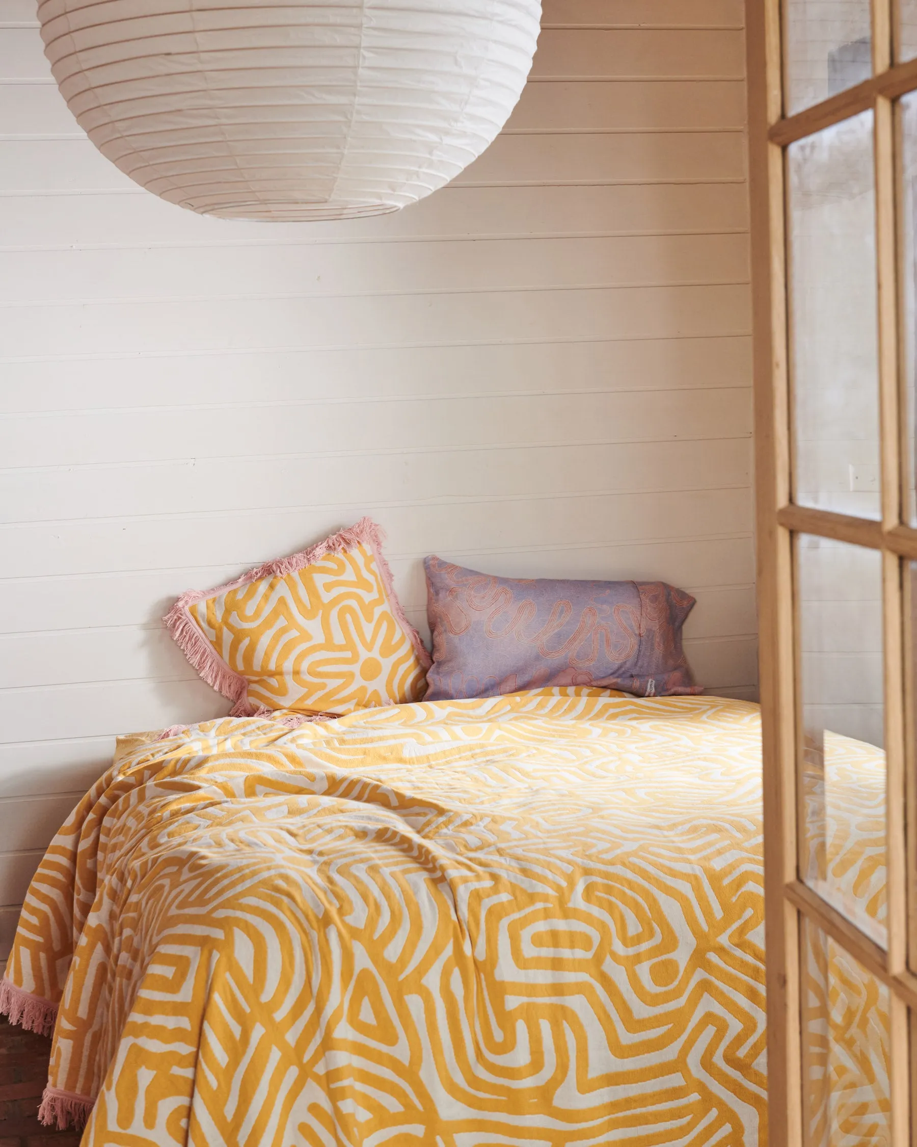 Kalaya Tjukurpa Straw Woven Bedspread