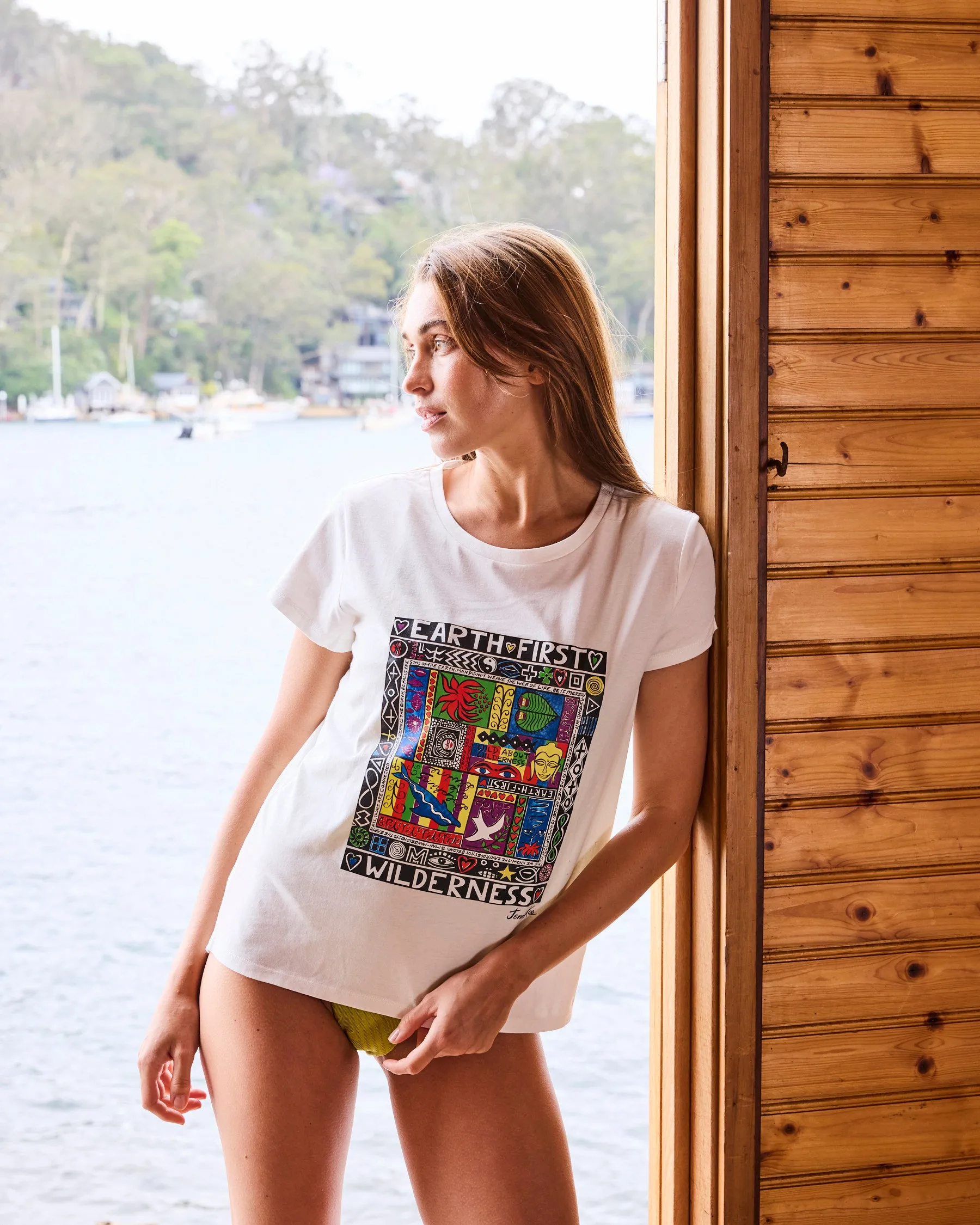Kip&Co x Jenny Kee Earth First Wilderness Adult Organic Cotton T-shirt