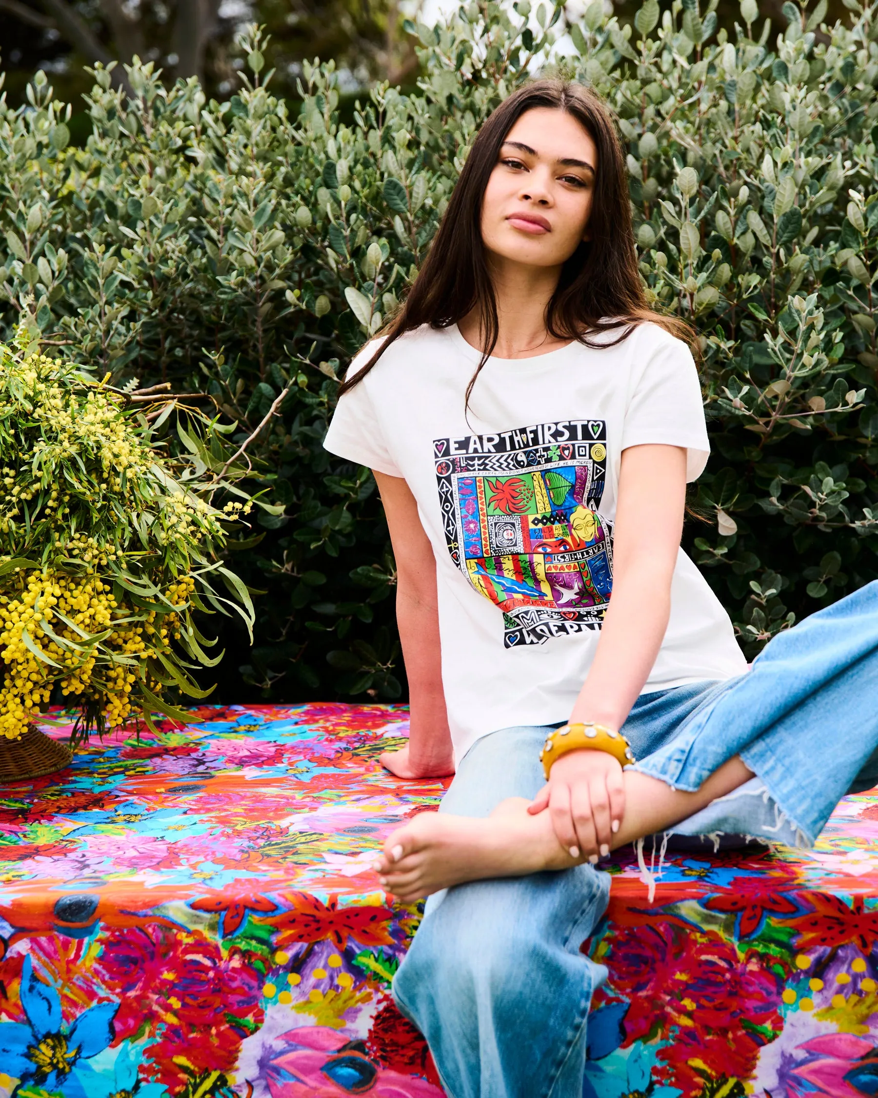 Kip&Co x Jenny Kee Earth First Wilderness Adult Organic Cotton T-shirt
