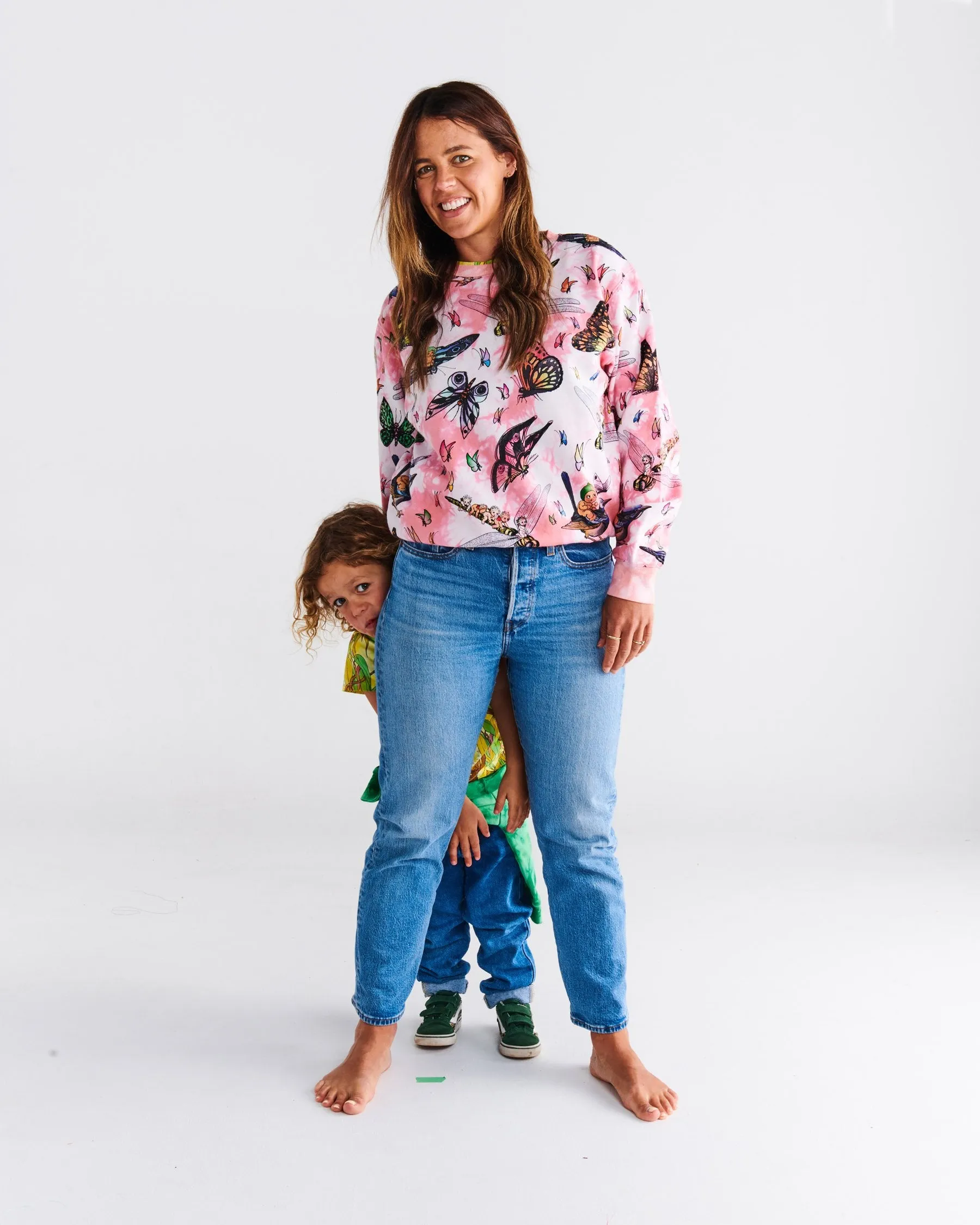 Kip&Co x May Gibbs Fly Baby Tie Dye Adult Organic Cotton Sweater