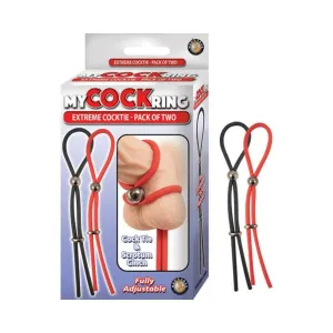 My Cockring Extreme Cocktie-pack Of Two Black&red