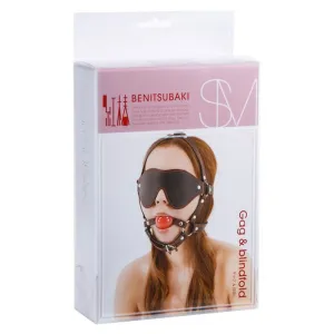 NPG - Benitsubaki Ball Gag with Blindfold Set (Black)