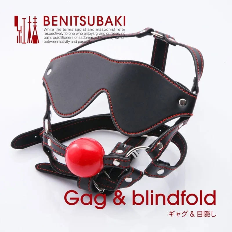NPG - Benitsubaki Ball Gag with Blindfold Set (Black)