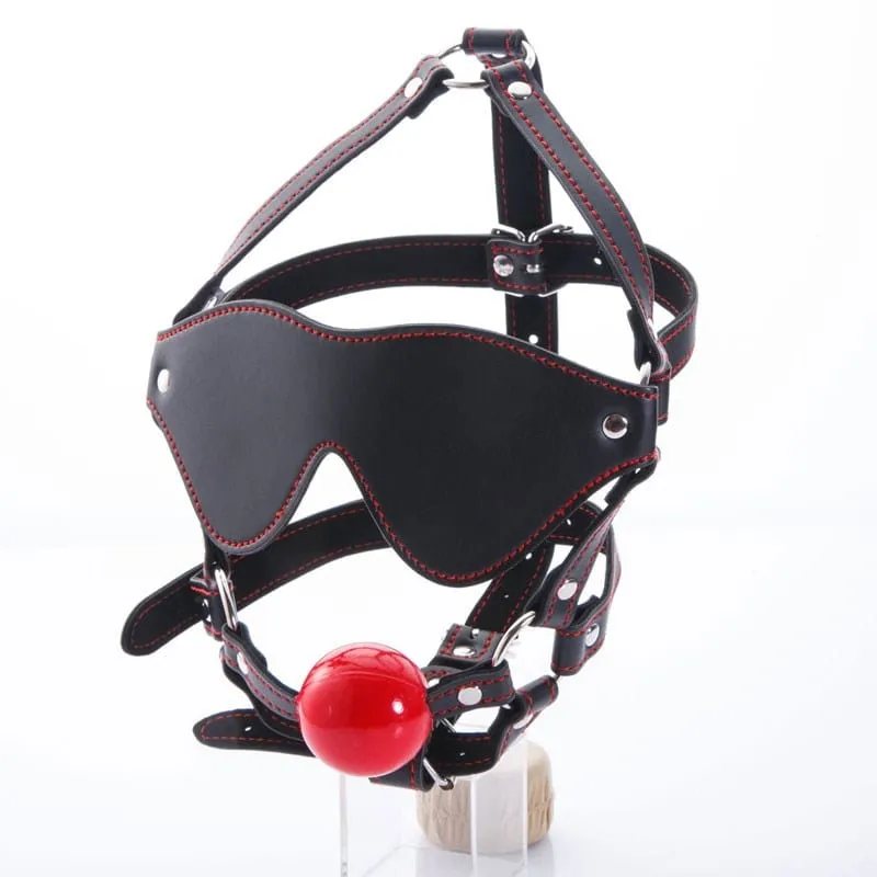 NPG - Benitsubaki Ball Gag with Blindfold Set (Black)