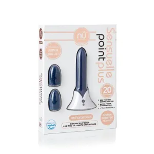 Nu Sensuelle Point Plus Rechargeable Bullet - Navy Blue