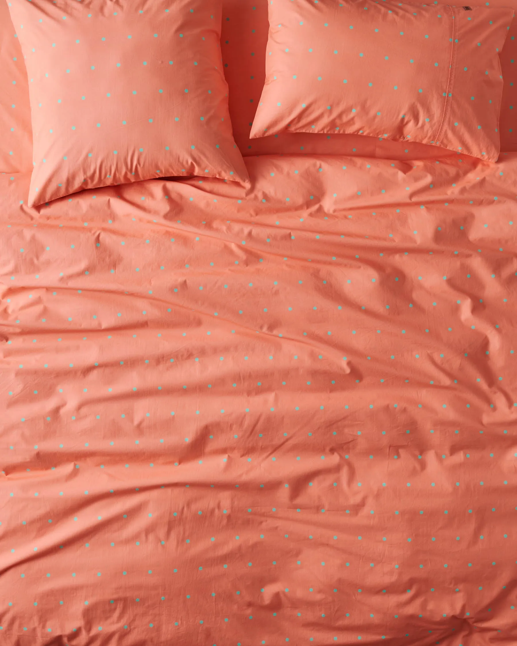 Polkadot Peachy Organic Cotton European Pillowcases