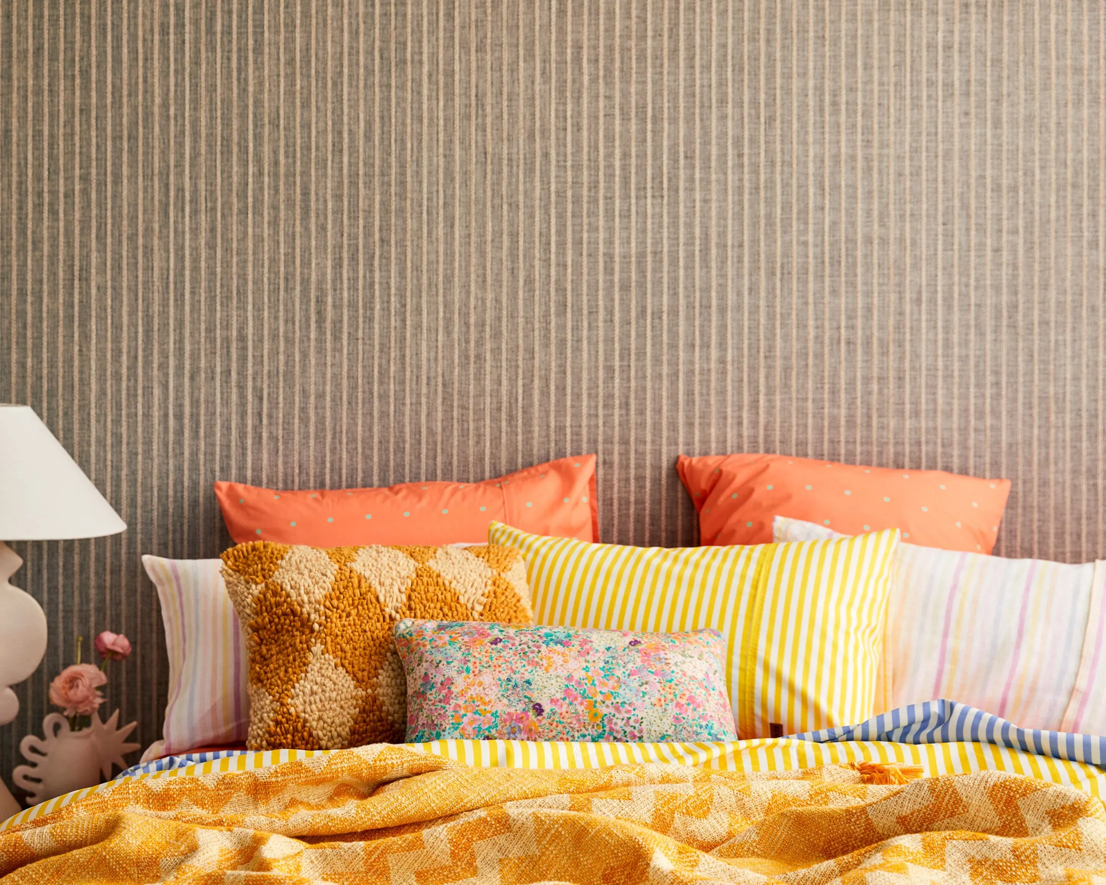 Polkadot Peachy Organic Cotton European Pillowcases
