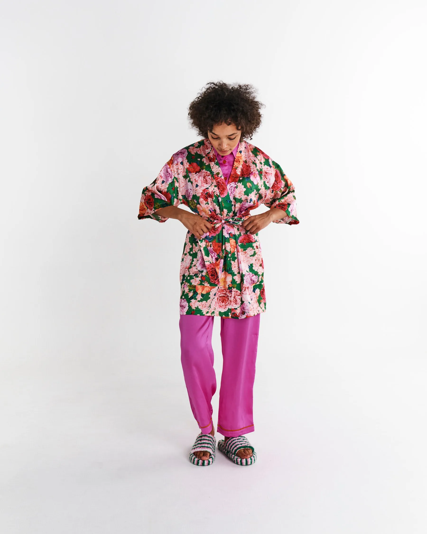 Rose Garden Eco Satin Robe
