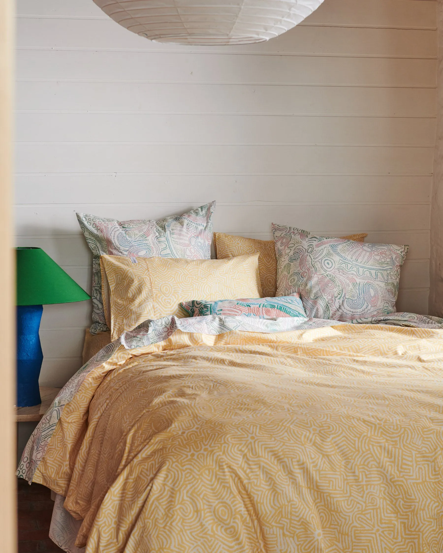 Tjala Tjukurpa Pastel Organic Cotton European Pillowcases