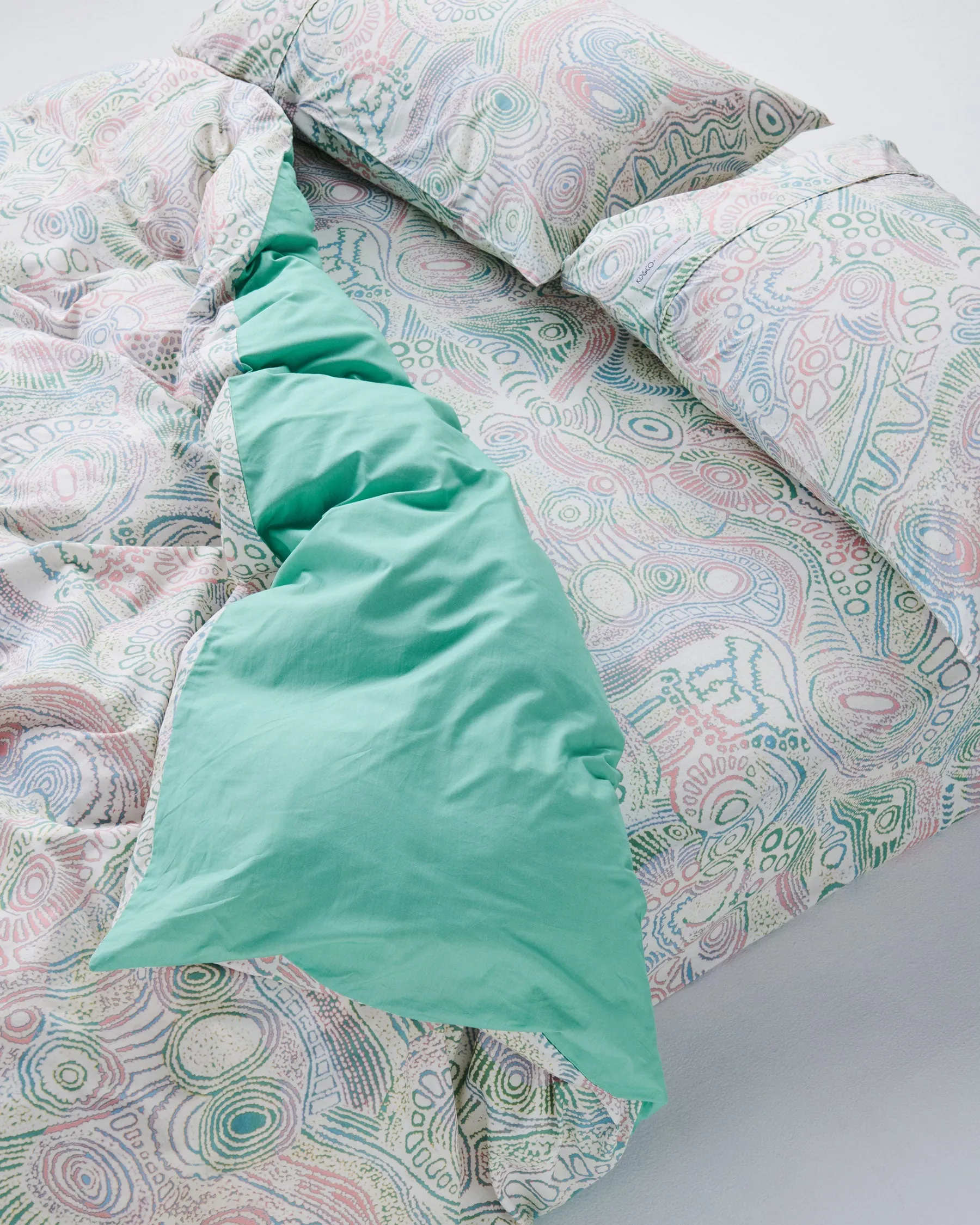 Tjala Tjukurpa Pastel Organic Cotton Pillowcases