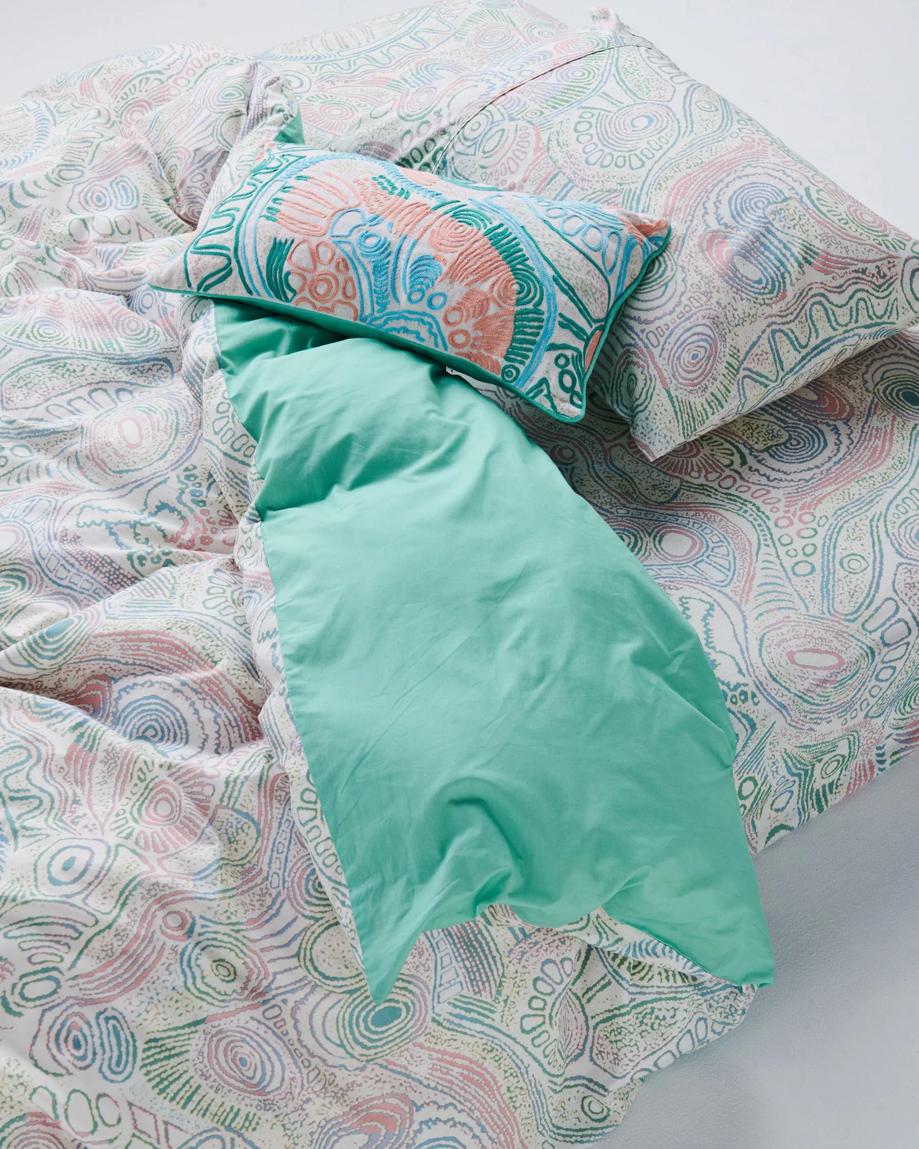 Tjala Tjukurpa Pastel Organic Cotton Pillowcases